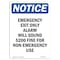 Signmission OSHA Notice Sign, 7" Height, Emergency Exit Only Alarm Will Sign, 7" X 5", Portrait OS-NS-D-57-V-11810 - alternate 1